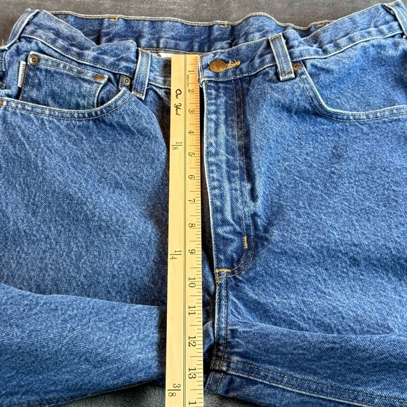 Carhartt Men's Jeans Relaxed Fit Size 35X34 Medium Wash - Picture 6 of 9